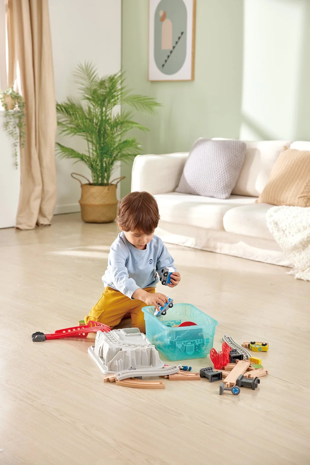 Hape Railway City Train Bucket Set