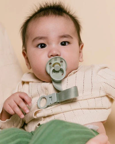 bibs dummy and loop gift set in sage