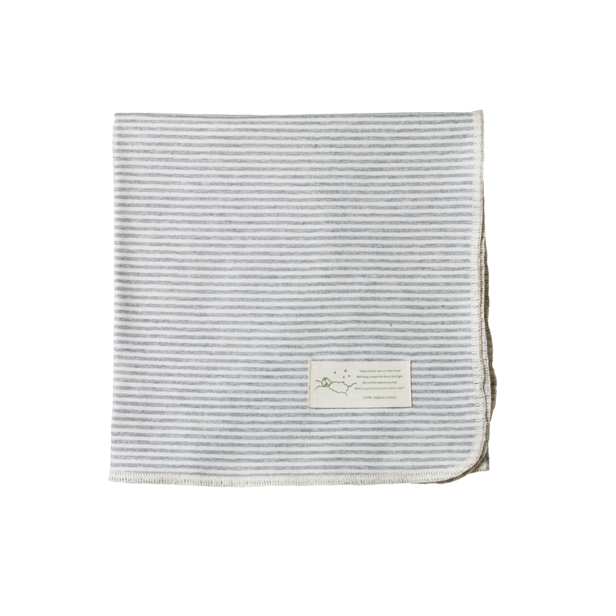 Grey marl Stripe wrap - nature baby