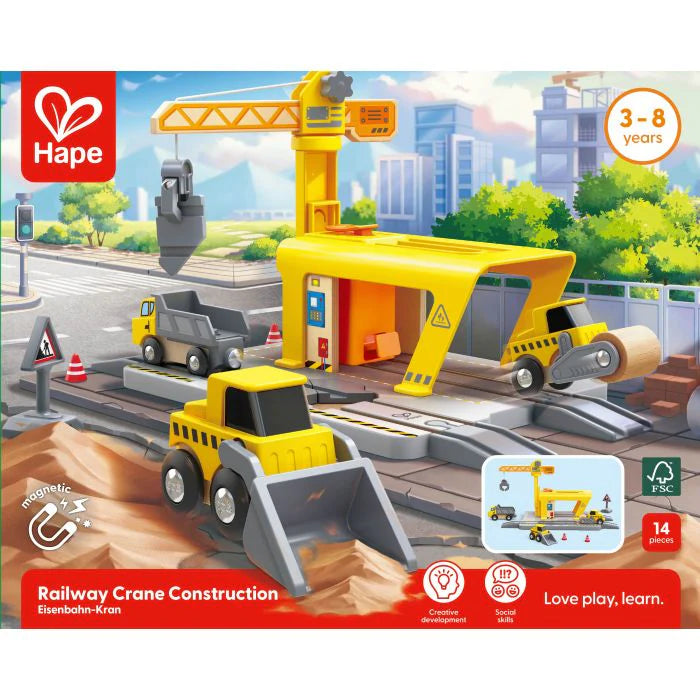 Hape railway crane construction kit