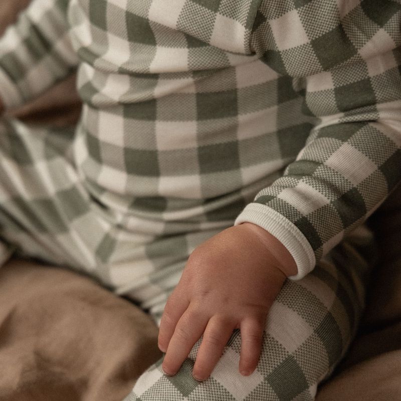nature baby crispin check pj set