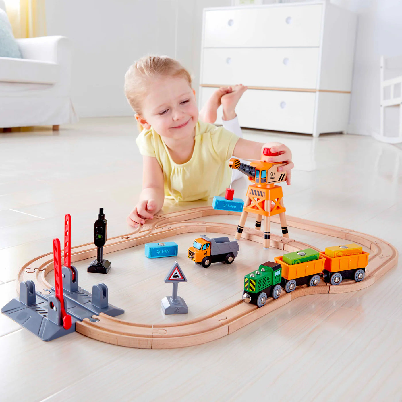 Hape Crossing and Crane Set