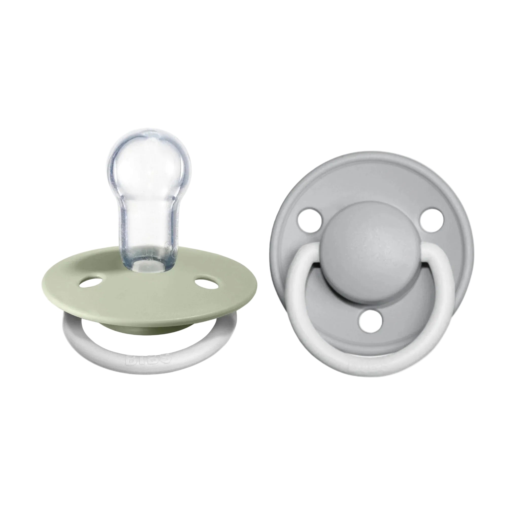 bibs de lux glow pacifiers in sage/ cloud