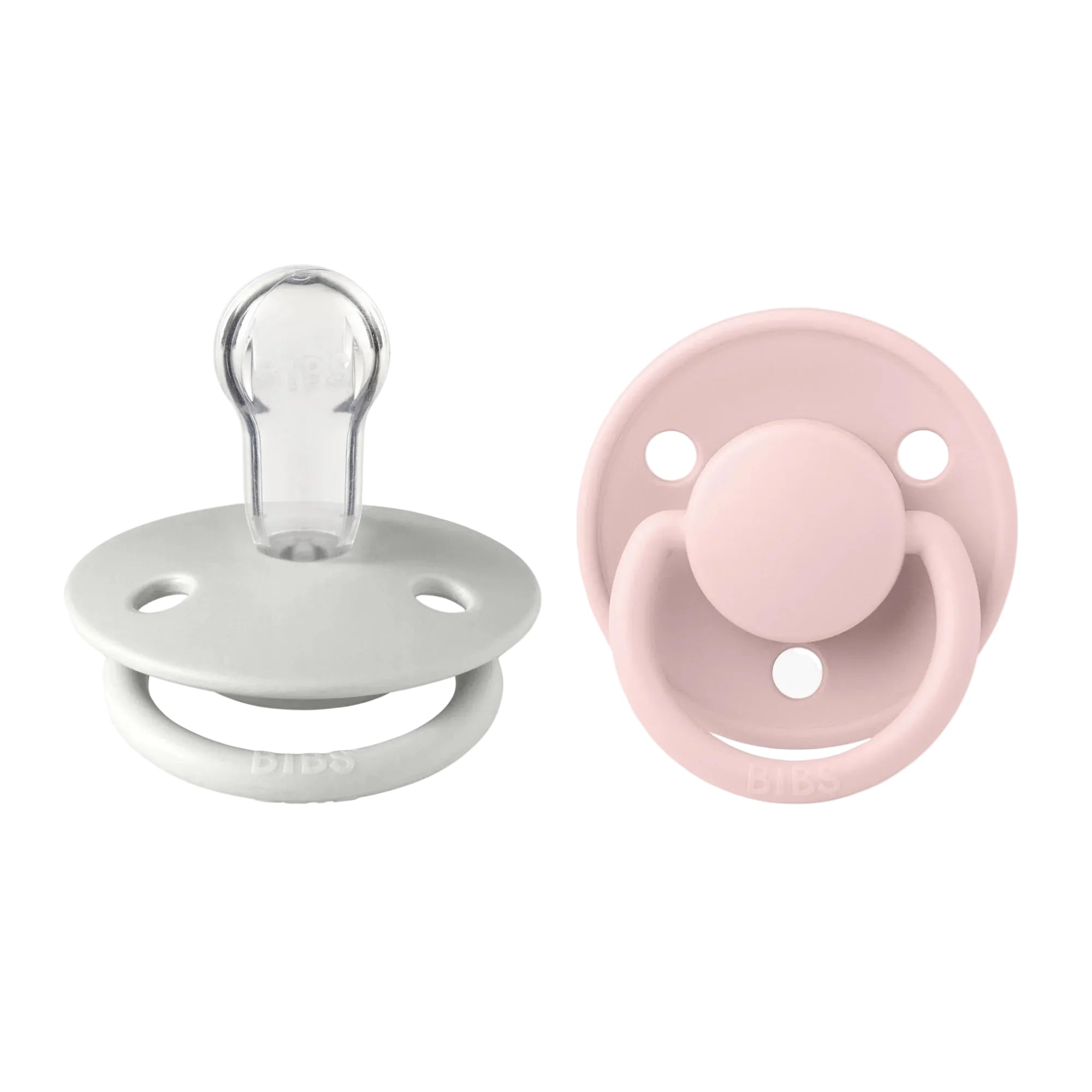 bibs de lux pacifier in haze/ blossom