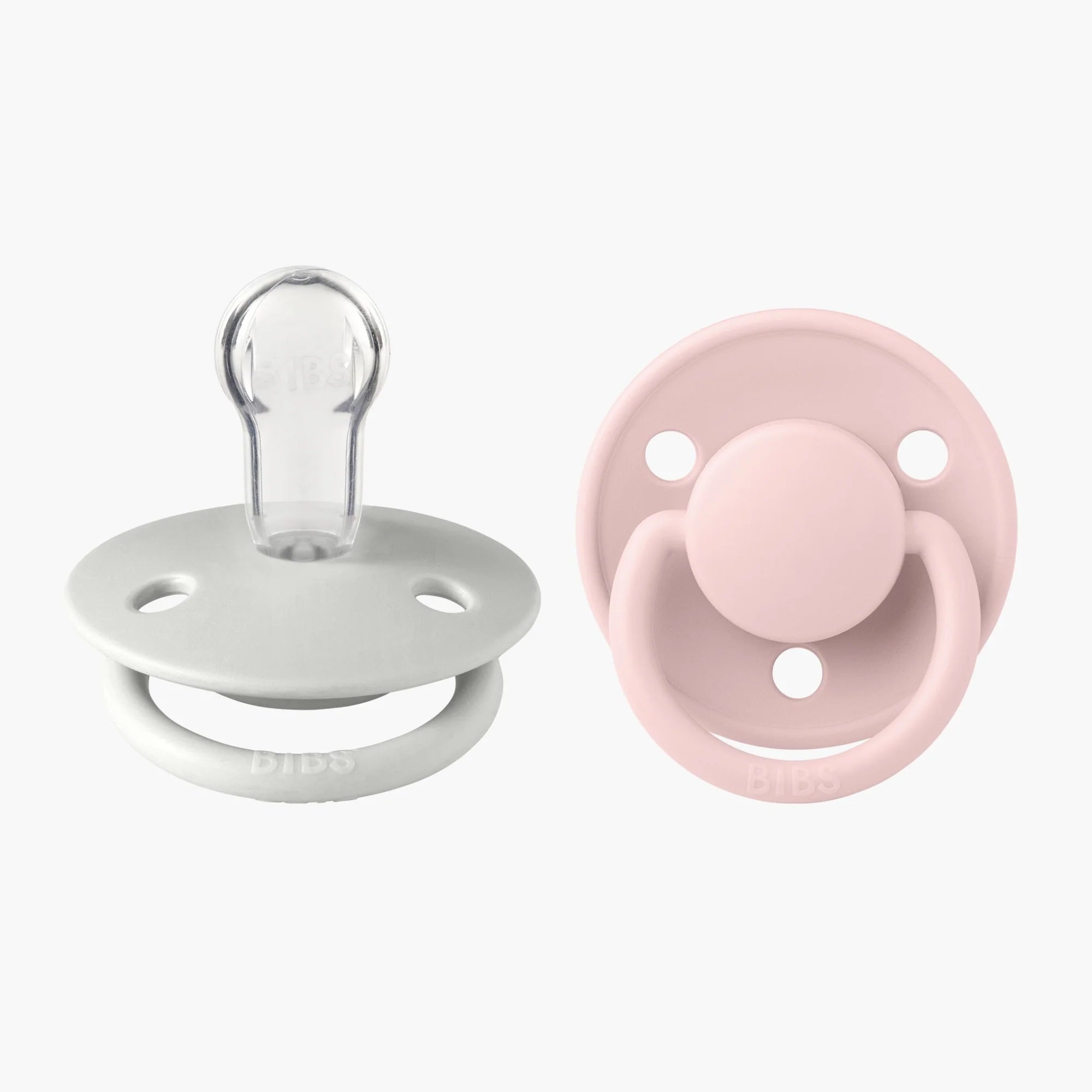 bibs de lux pacifier in haze/ blossom