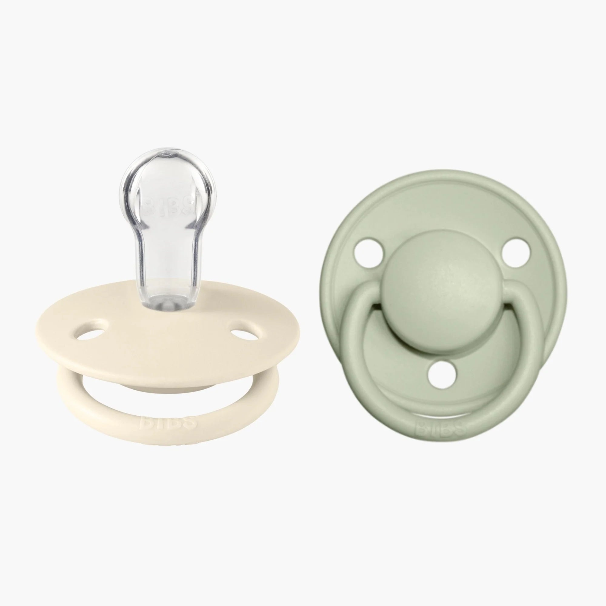 bibs de lux pacifier in ivory/ sage