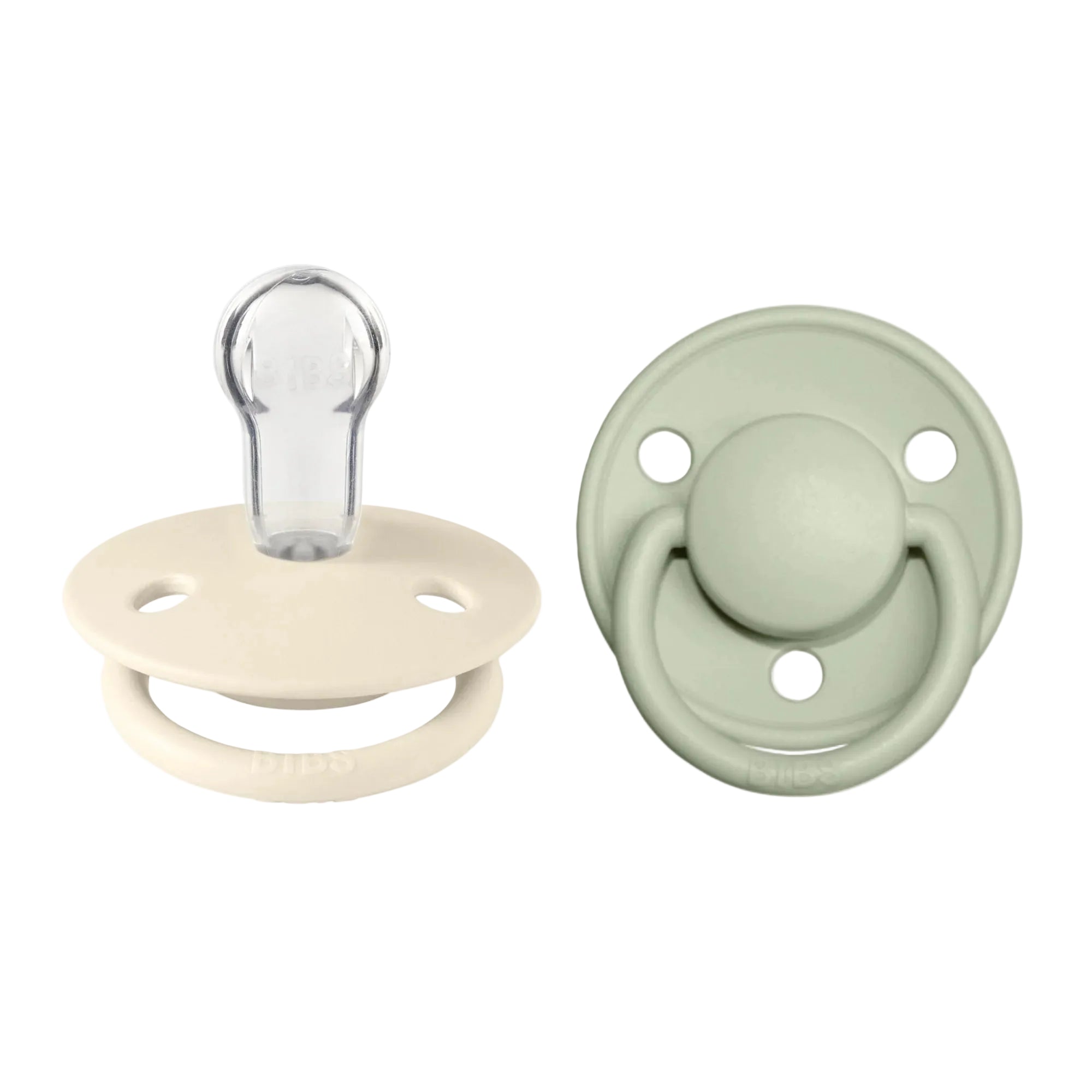 bibs de lux pacifier in ivory/ sage