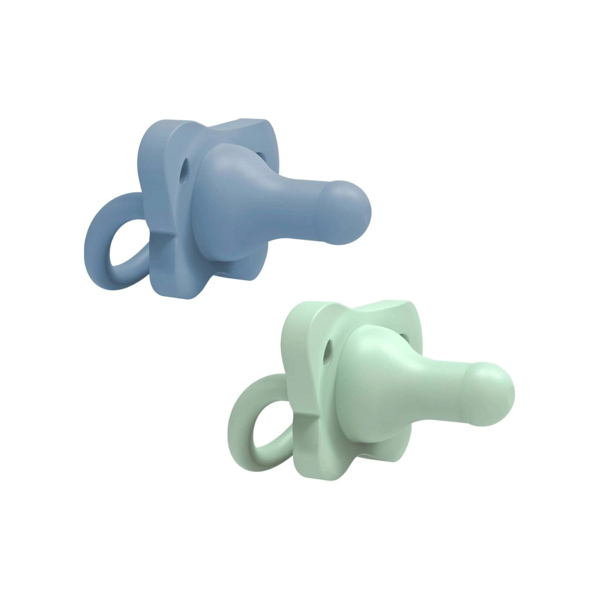 Dr Brown's HappyPaci Silicone Soother 2 Pack in Blue and Green
