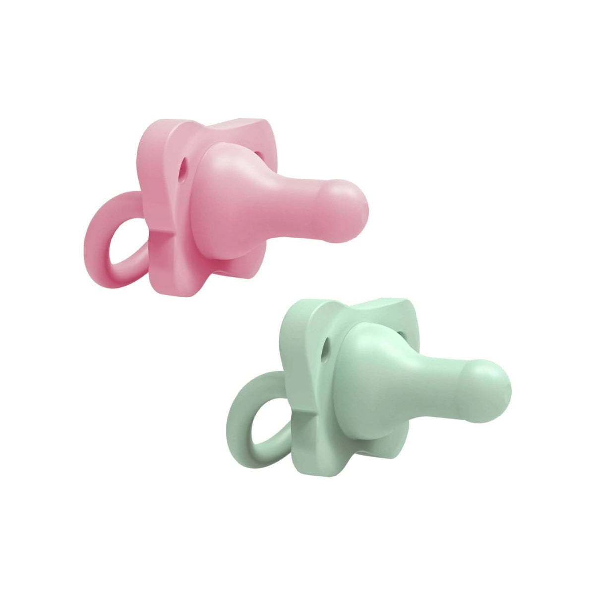 Dr Brown's HappyPaci Silicone Soother 2 Pack in Pink and Green
