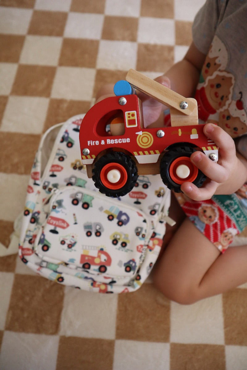 ToysLink Wooden Fire Engine