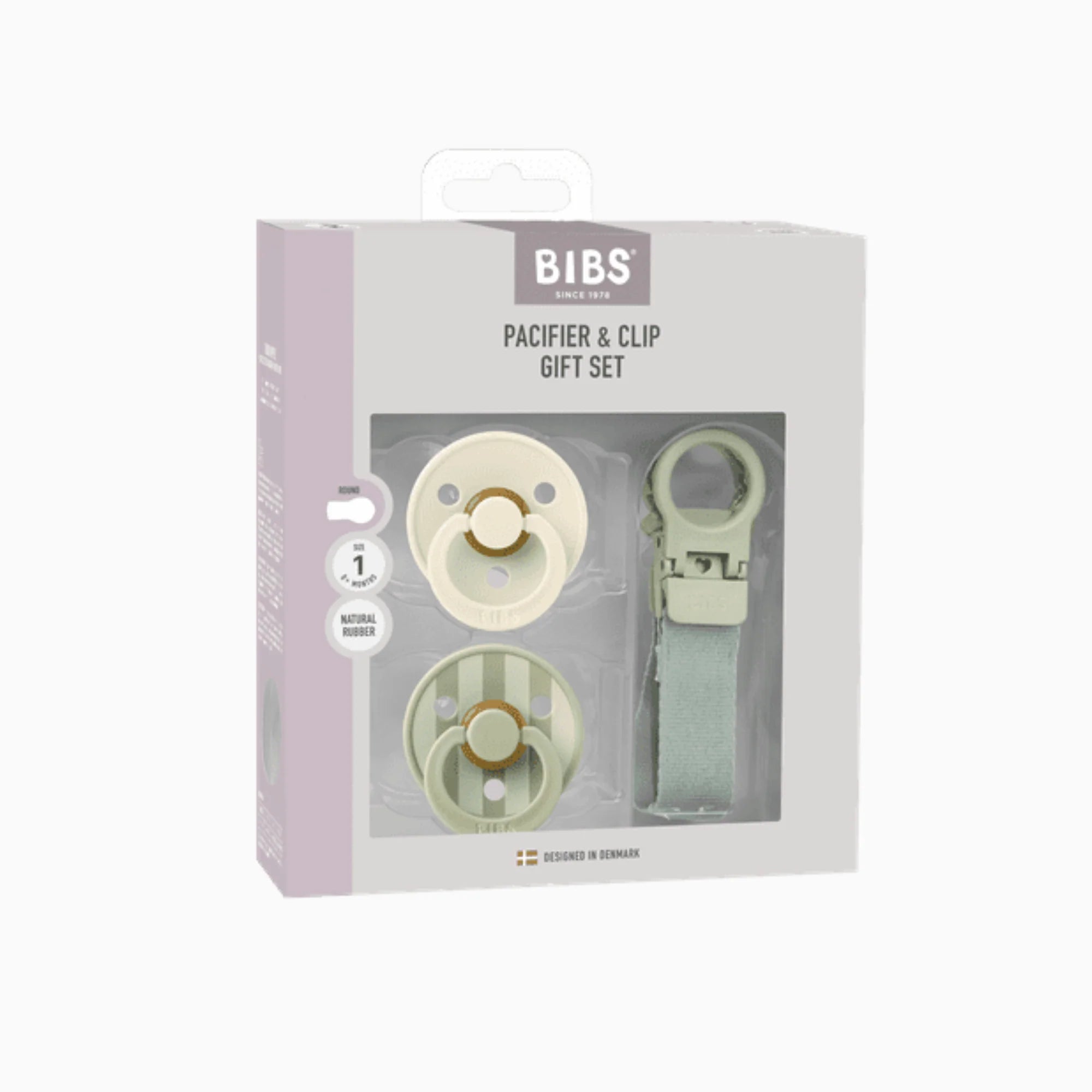 bibs dummy and loop gift set in sage
