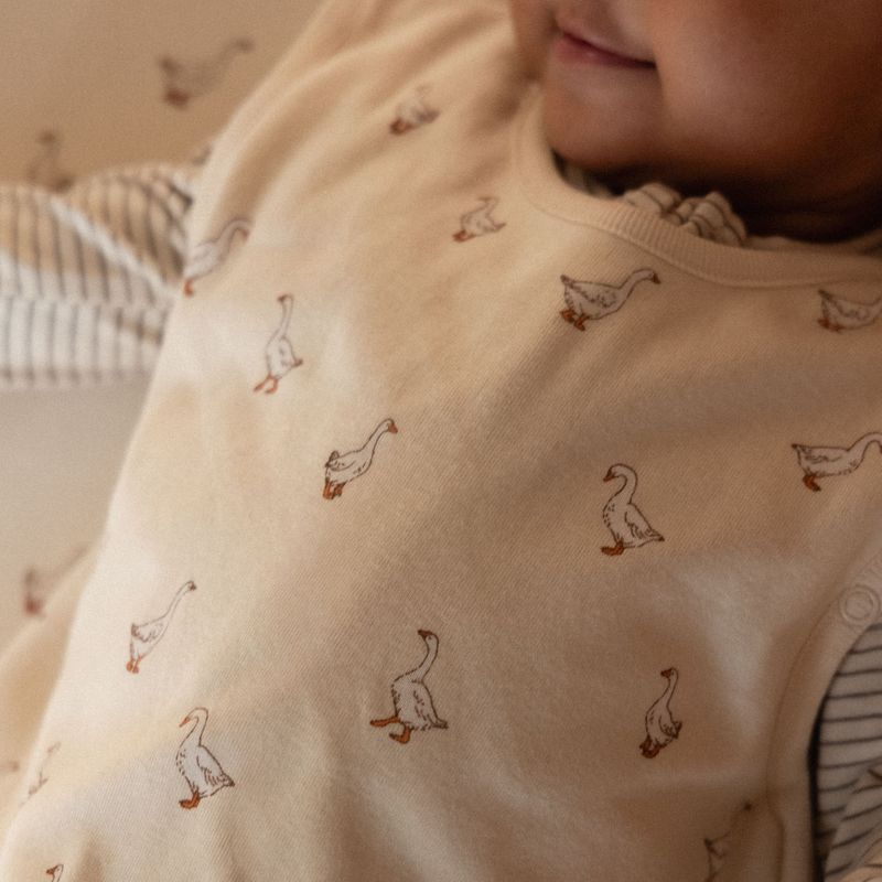 nature baby goosey print cotton sleeping bag