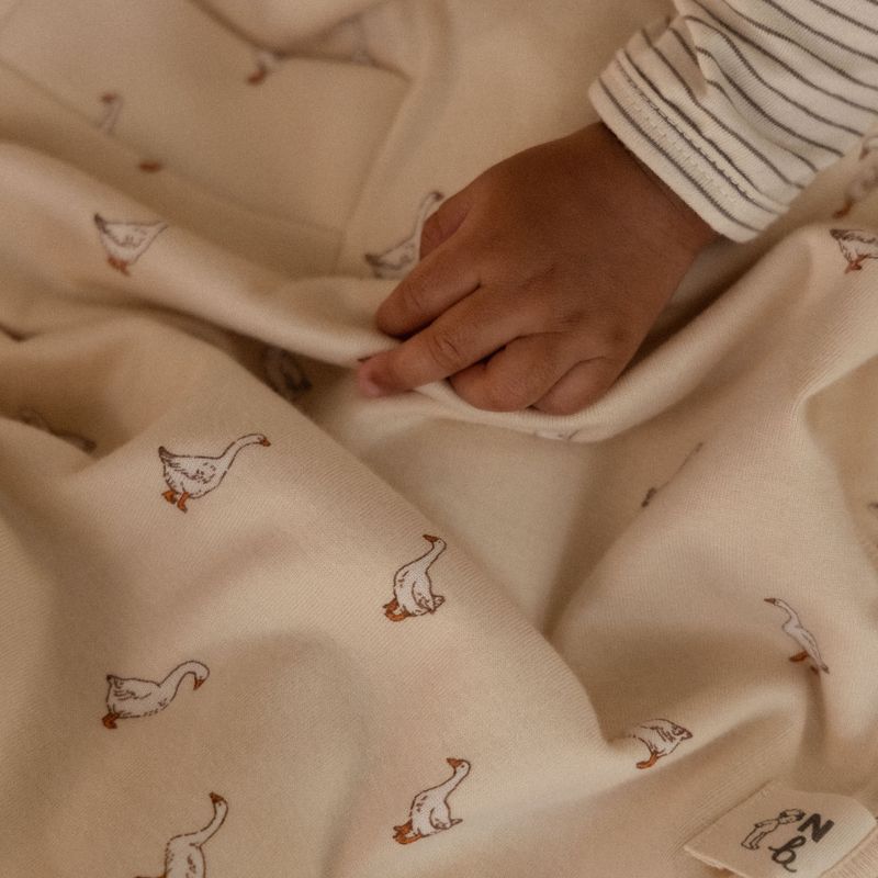 nature baby goosey print cotton sleeping bag