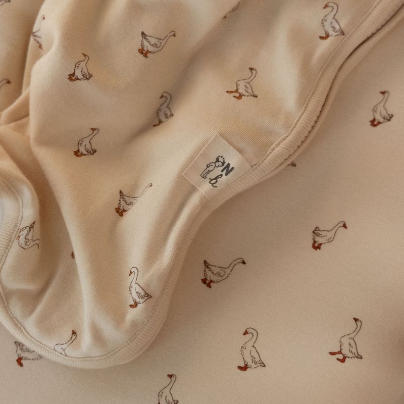 nature baby goosey print cotton sleeping bag