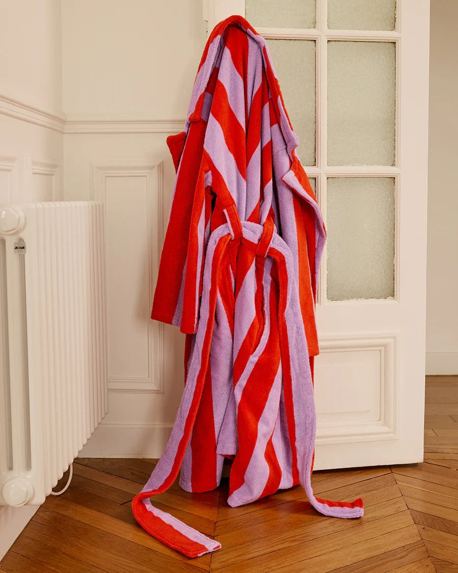 Hommey Robe - Grapefruit Stripes
