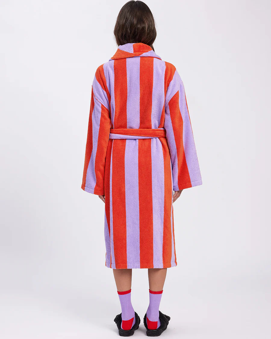 Hommey Robe - Grapefruit Stripes