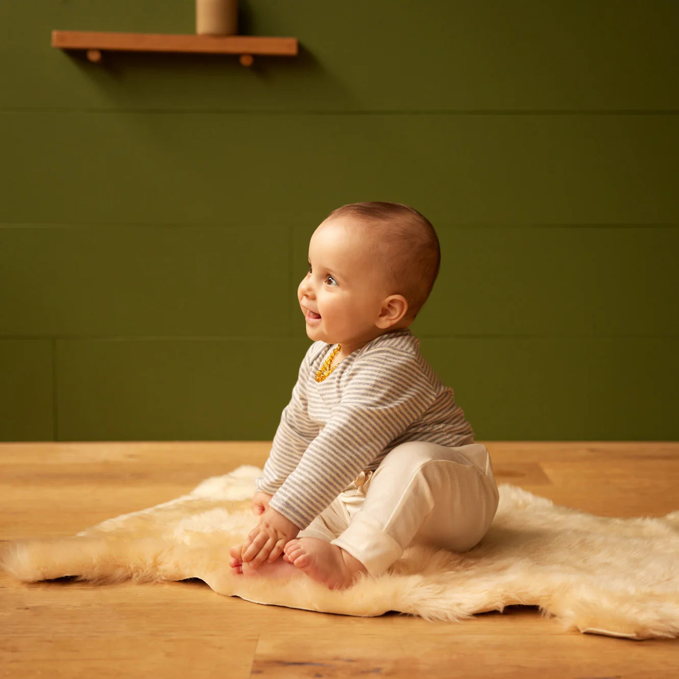 nature baby grey long sleeve onesie