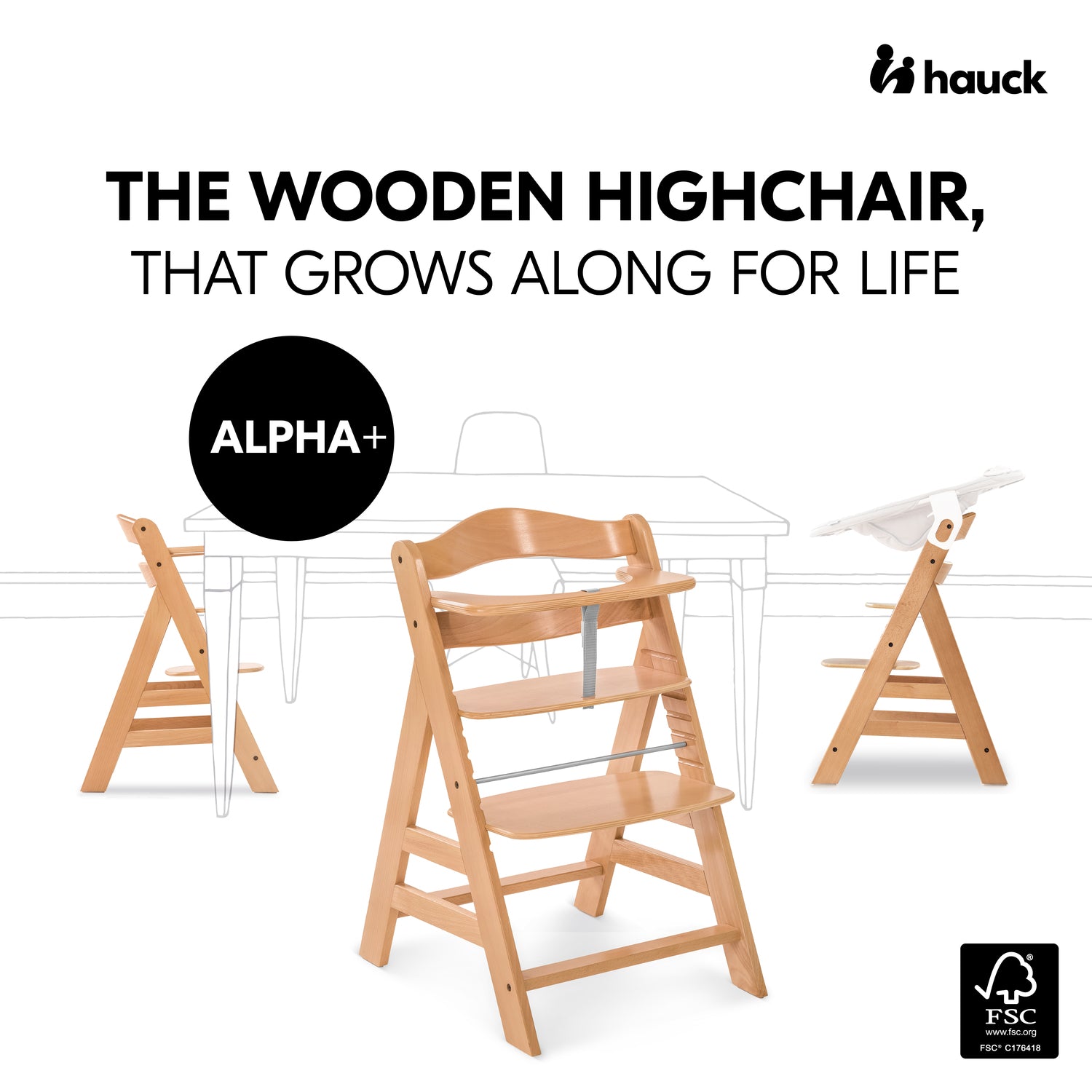 Hauck Alpha+ Wooden Highchair