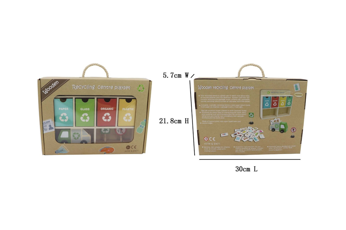 ToysLink Wooden Recycling Centre Play Set