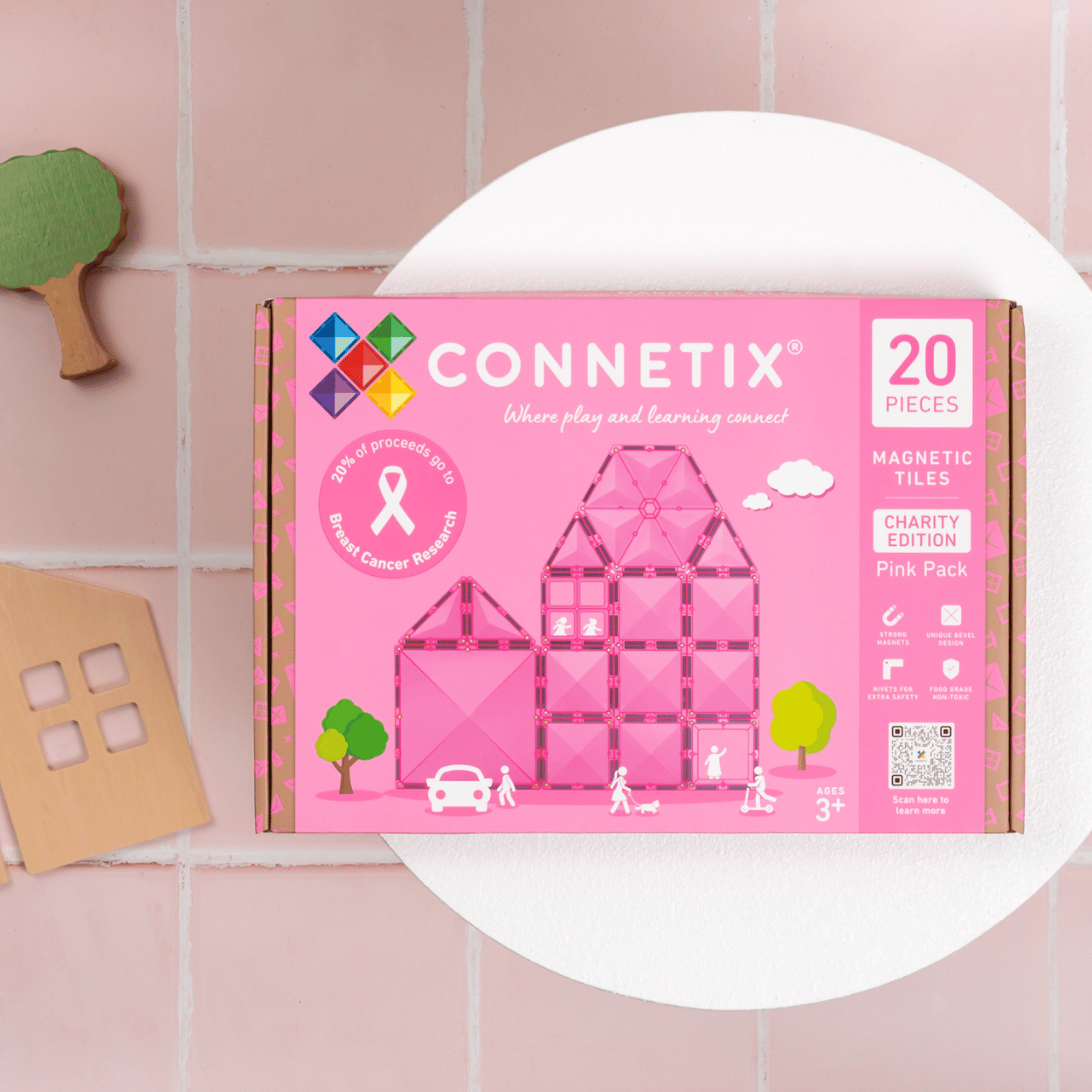 CONNETIX 20 piece pink charity pack