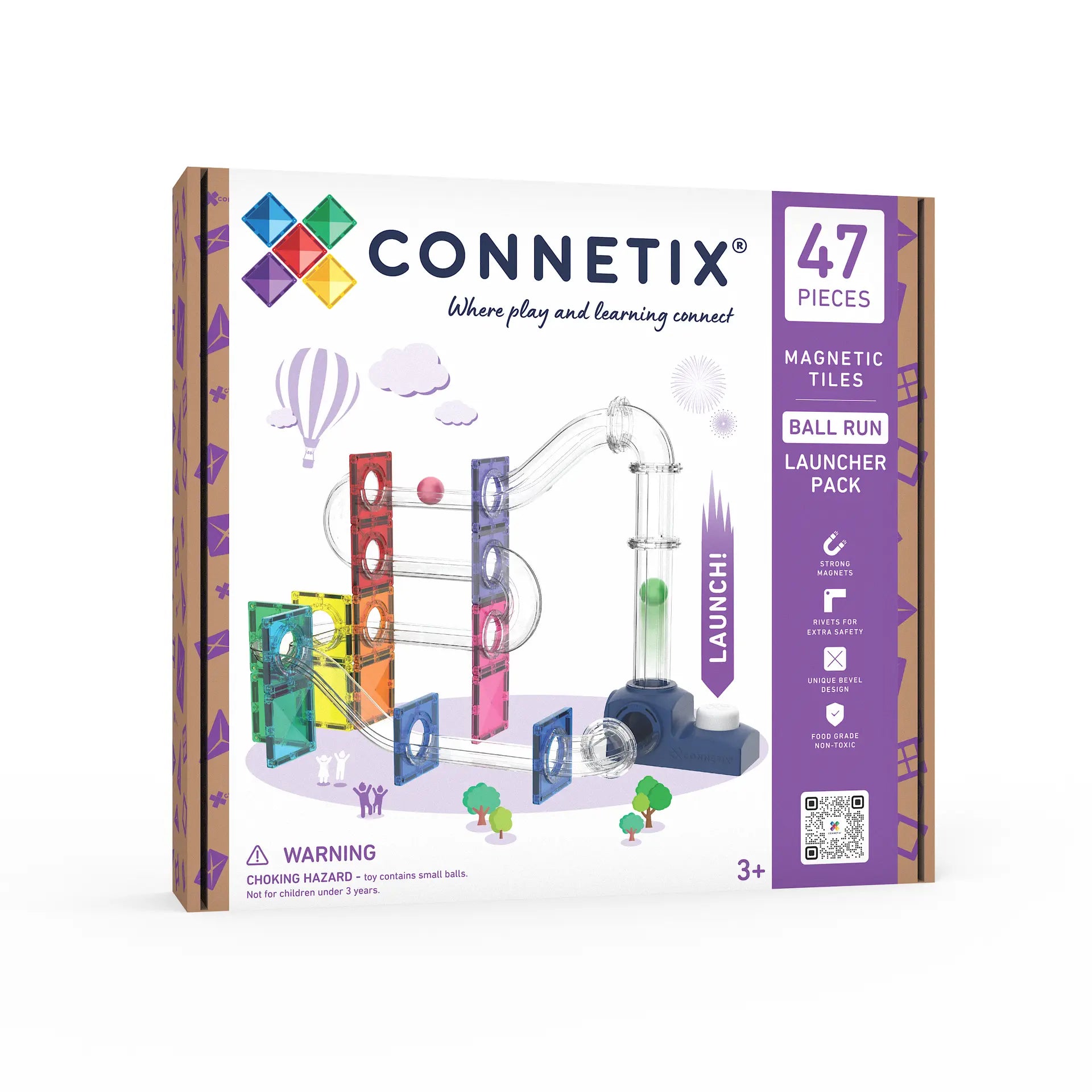 Connetix Ball Run Launcher Pack 47 pc - Box