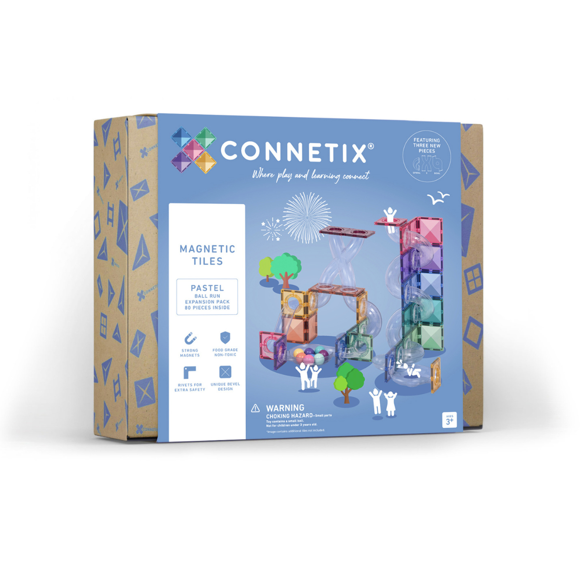 Connetix | Pastel 80 Piece Ball Run Expansion Pack