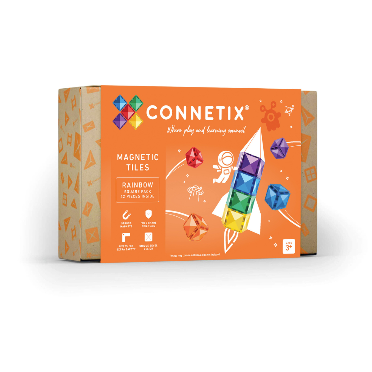 Connetix | Rainbow 42 Piece Square Pack
