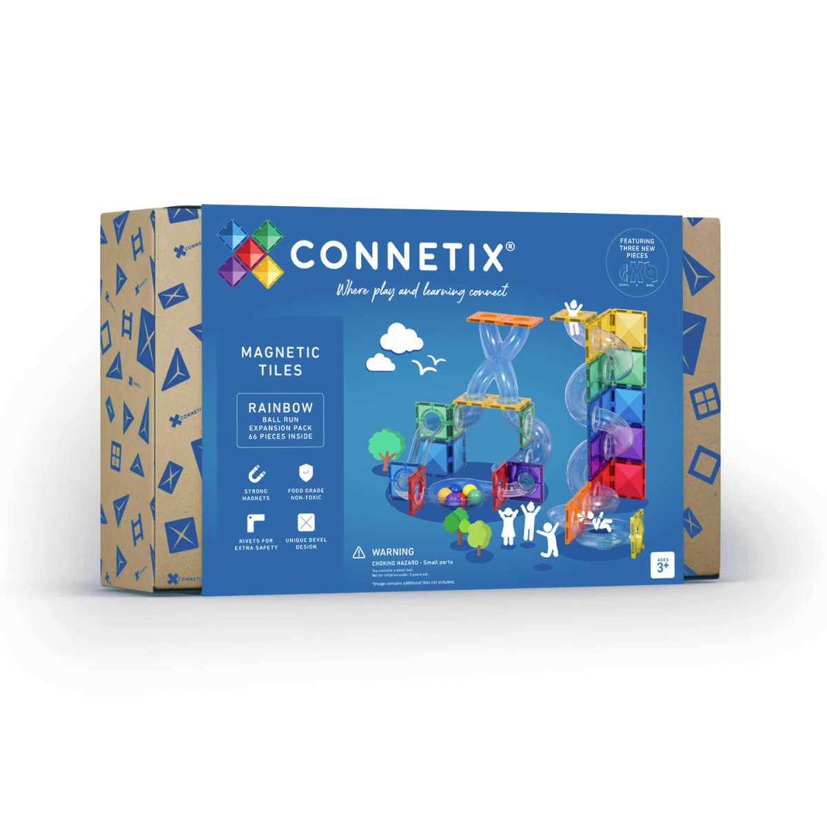 Connetix | Rainbow 66 Piece Ball Run Expansion Pack