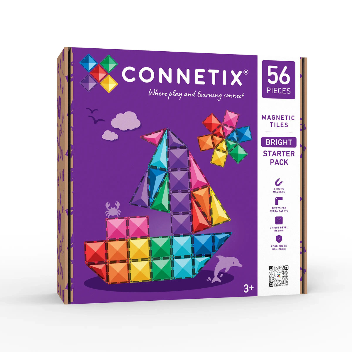 Connetix | Bright Starter 56 Piece Pack