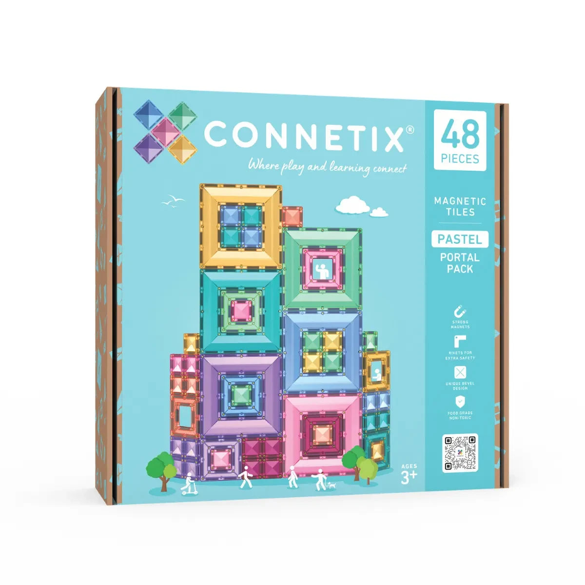Connetix | Pastel 48 Piece Portal Pack