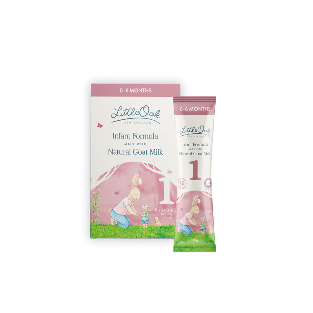 LittleOak natural goat milk formula sachets