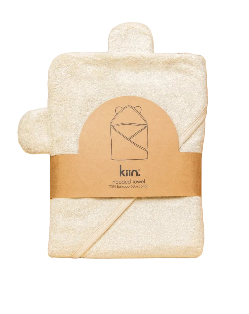 Kiin ivory hooded towel