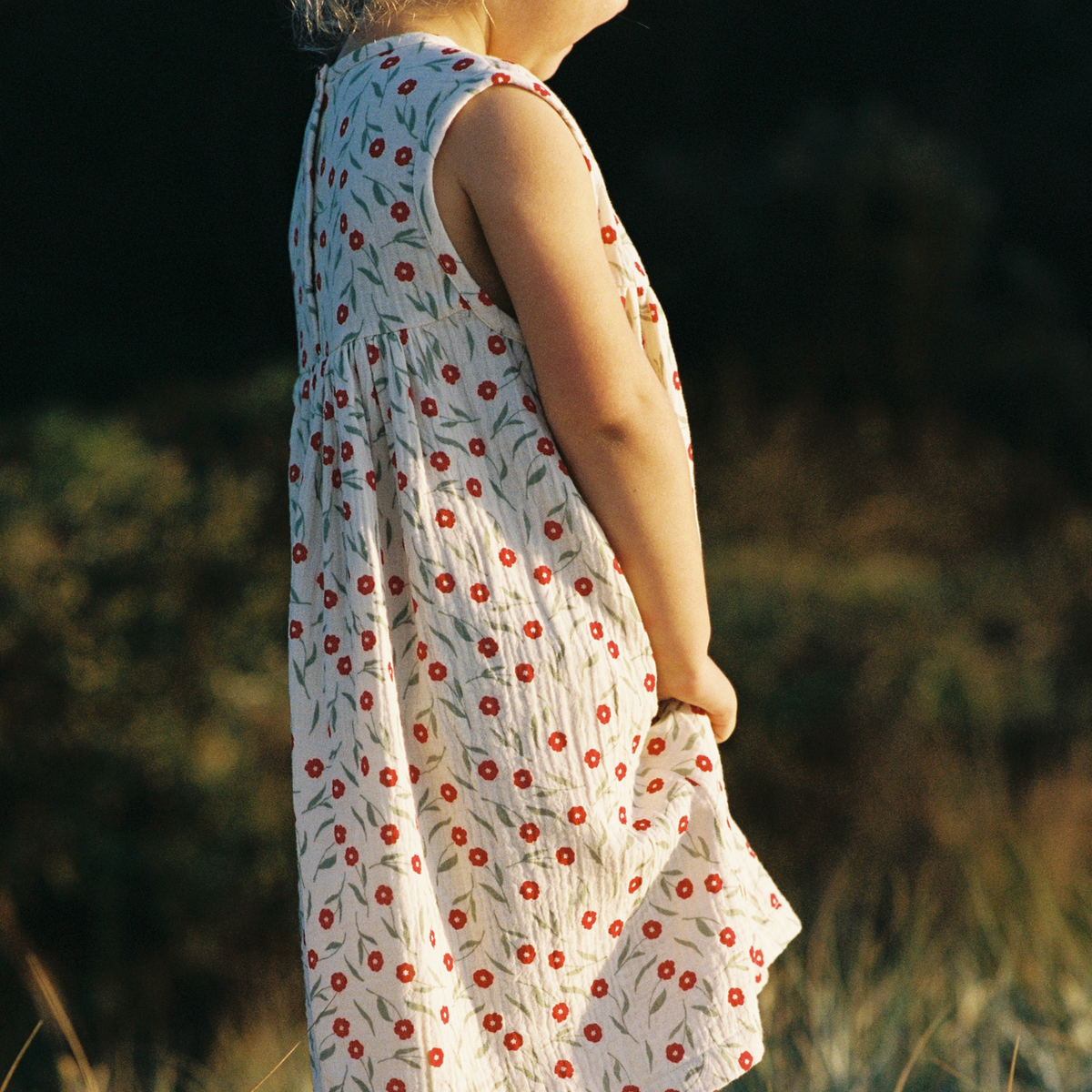 Junie Dress in Joiette Print, side view