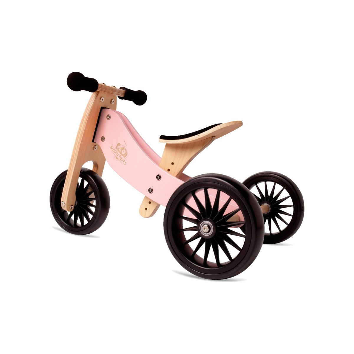 Kinderfeets Tiny Tot Plus 2-in-1 in Rose, tricycle mode