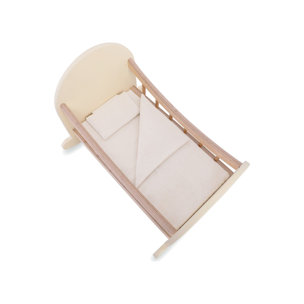 Kinderfeets Doll Crib with cotton bedding