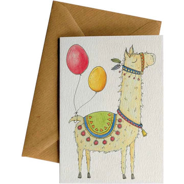 Llama Party Card