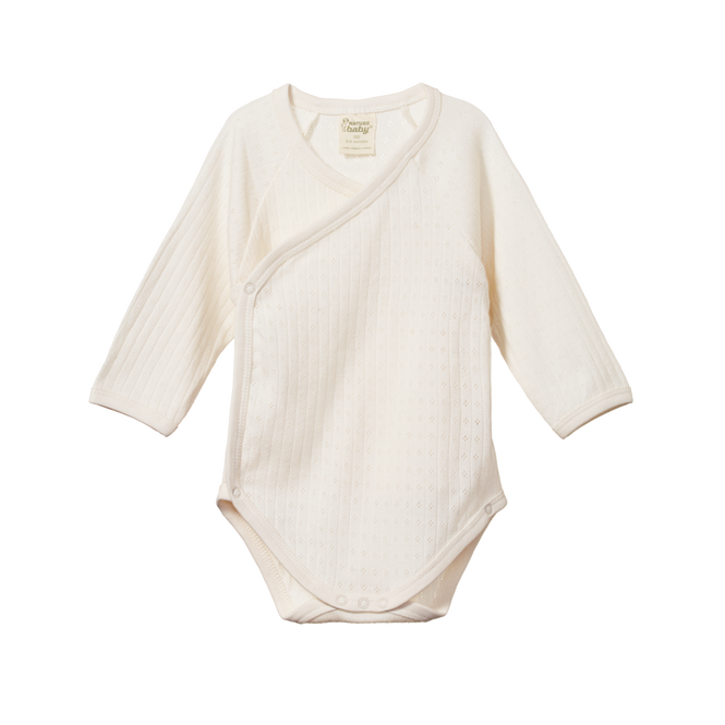 nature baby long sleeve kimono pointelle
