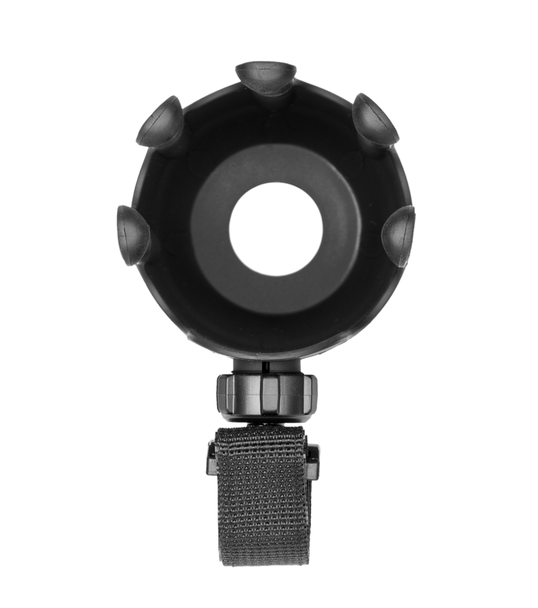 Overhead view showing space for drinks up to 500ml