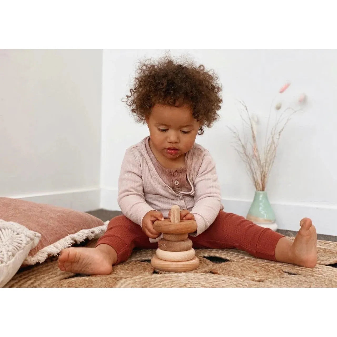 Navy Baby Wooden Stacker