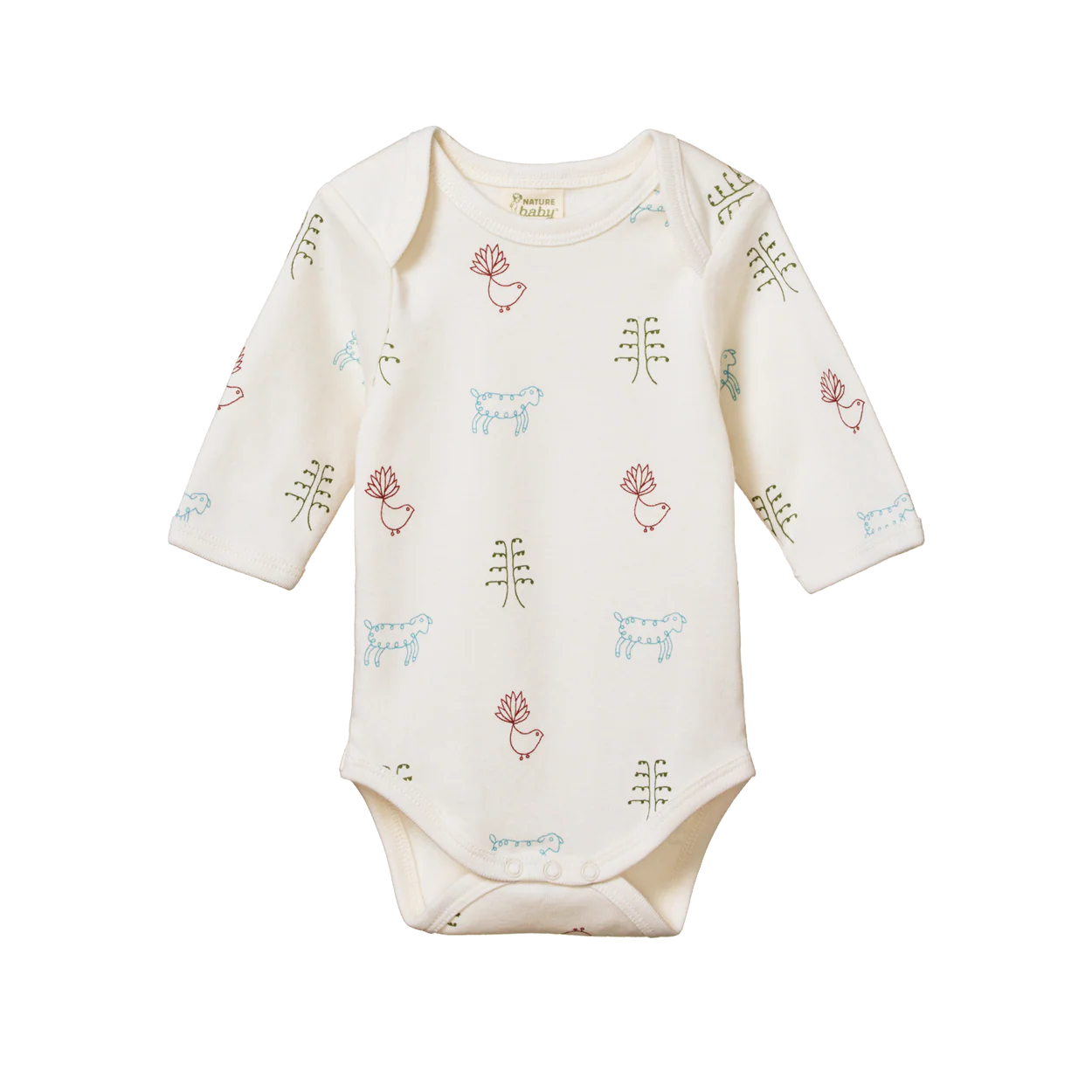 LONG SLEEVE BODYSUIT NATURE BABY PRINT