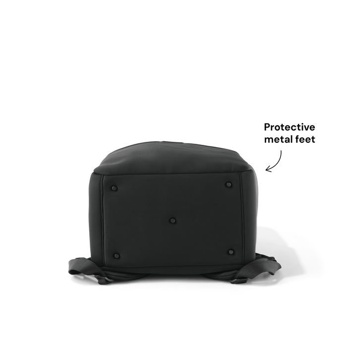 oioi multitasker nappy backpack in black neoprene