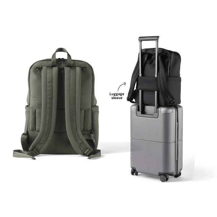 oioi multitasker nappy backpack in sage neoprene