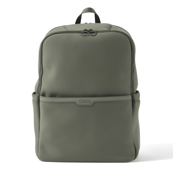 oioi multitasker nappy backpack in sage neoprene