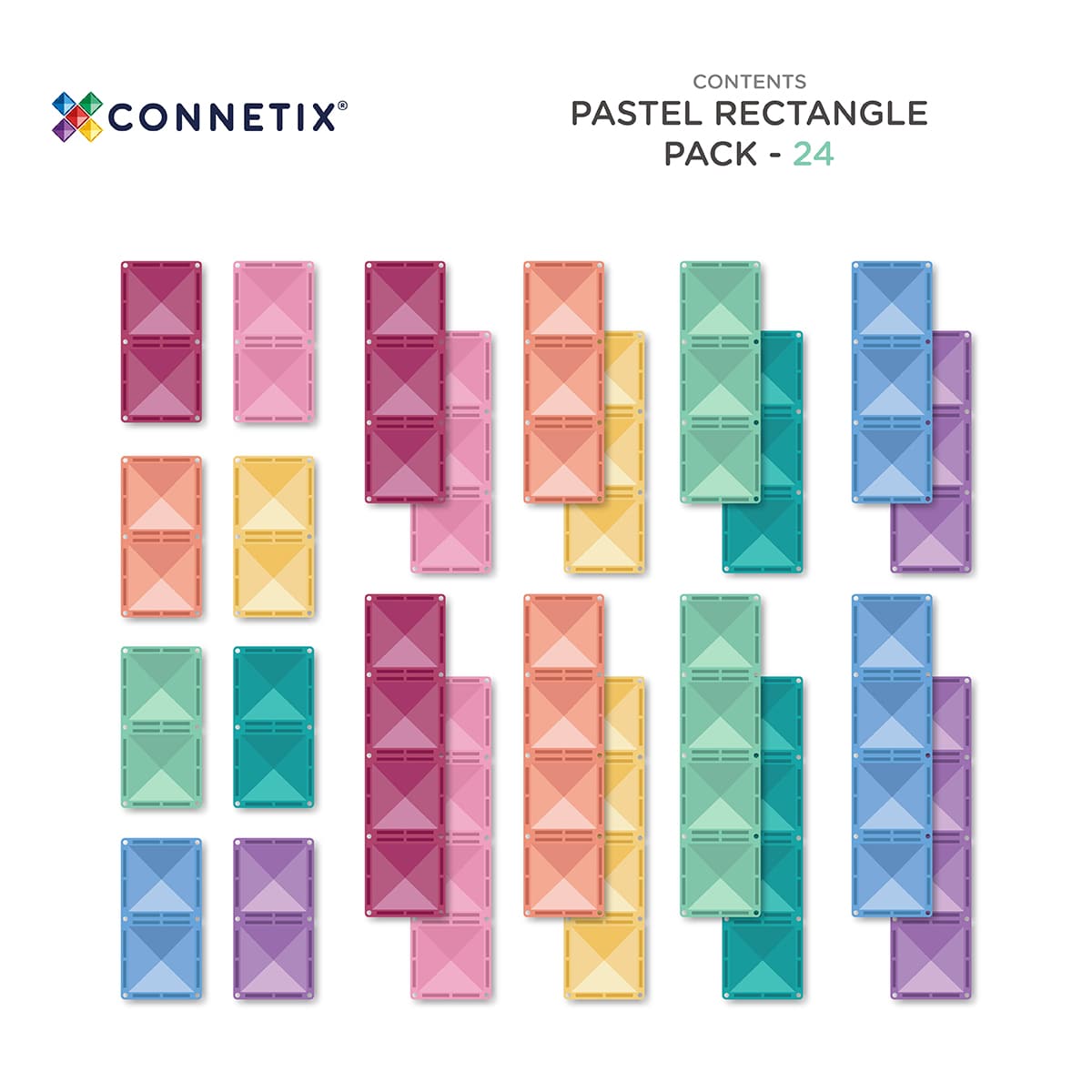 Connetix Pastel 24 pack