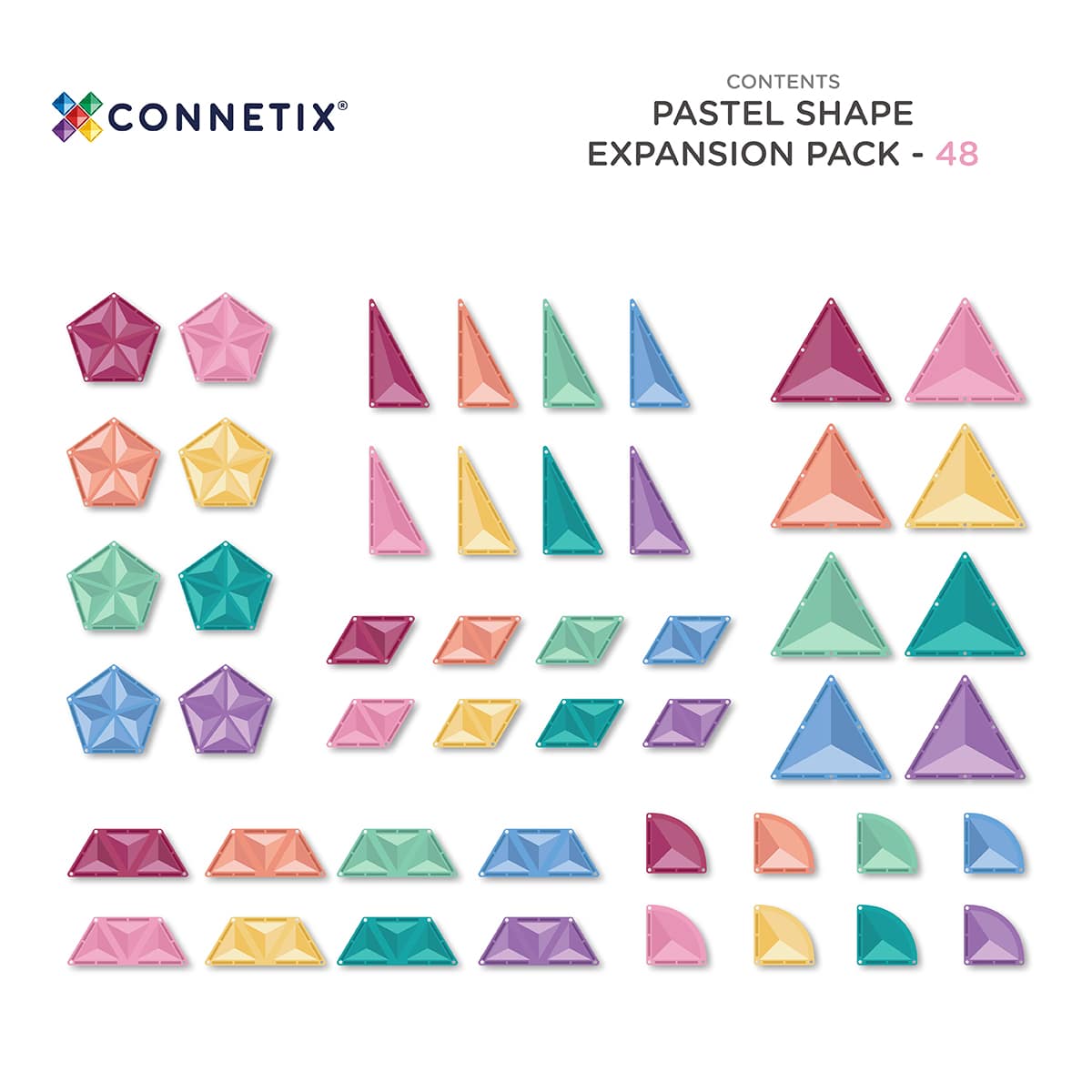 PASTEL shape expansion 48 pack