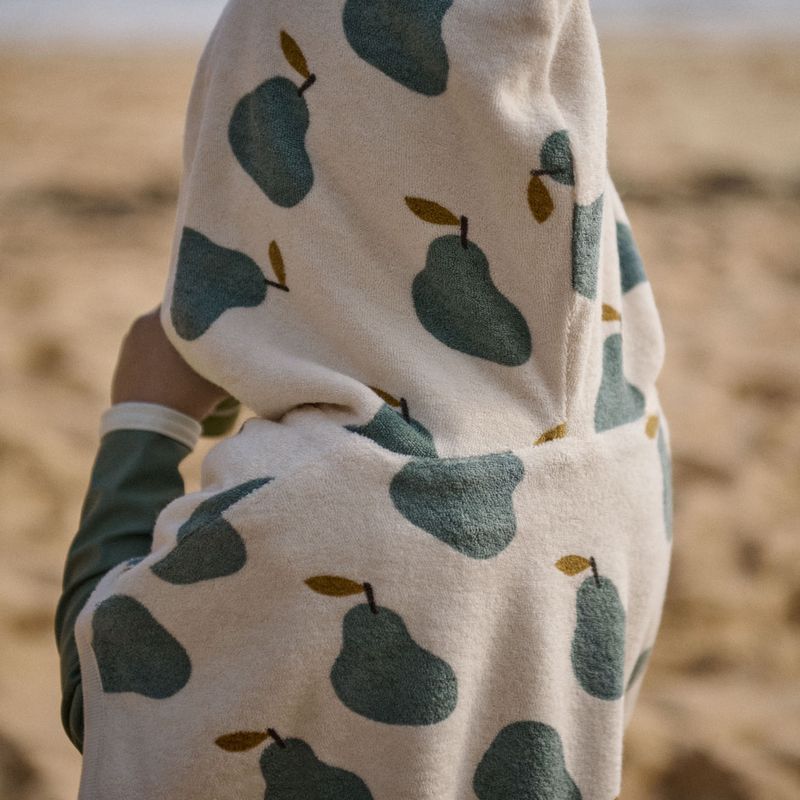 nature baby pear print poncho towel