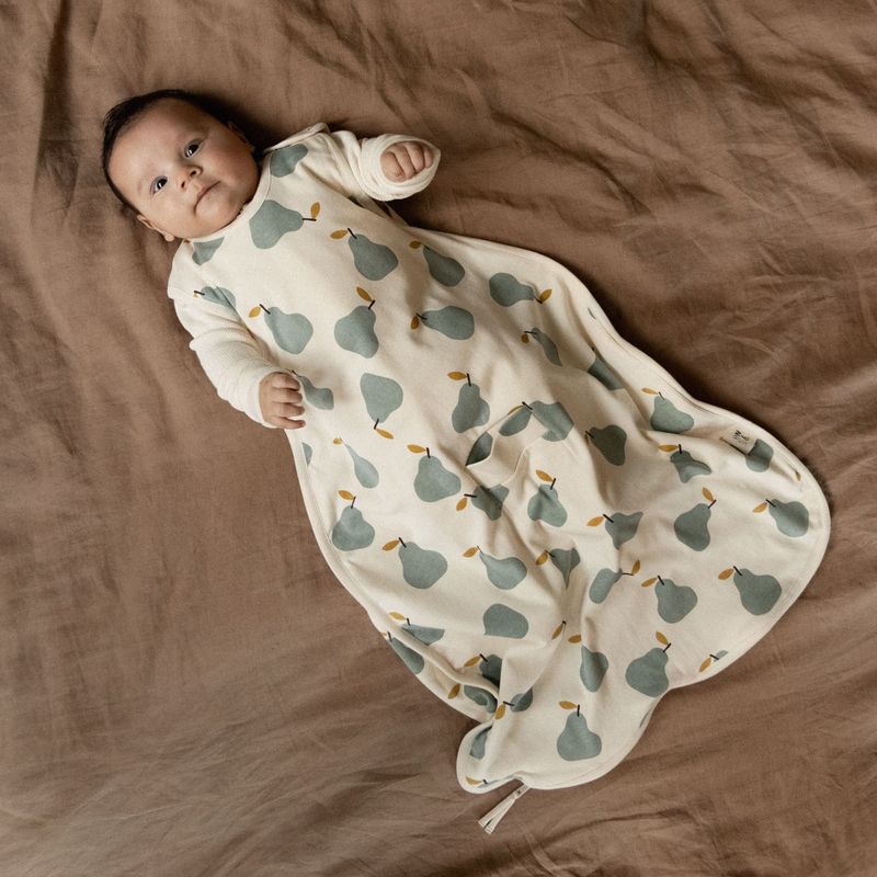 nature baby sleeping bag in pear print