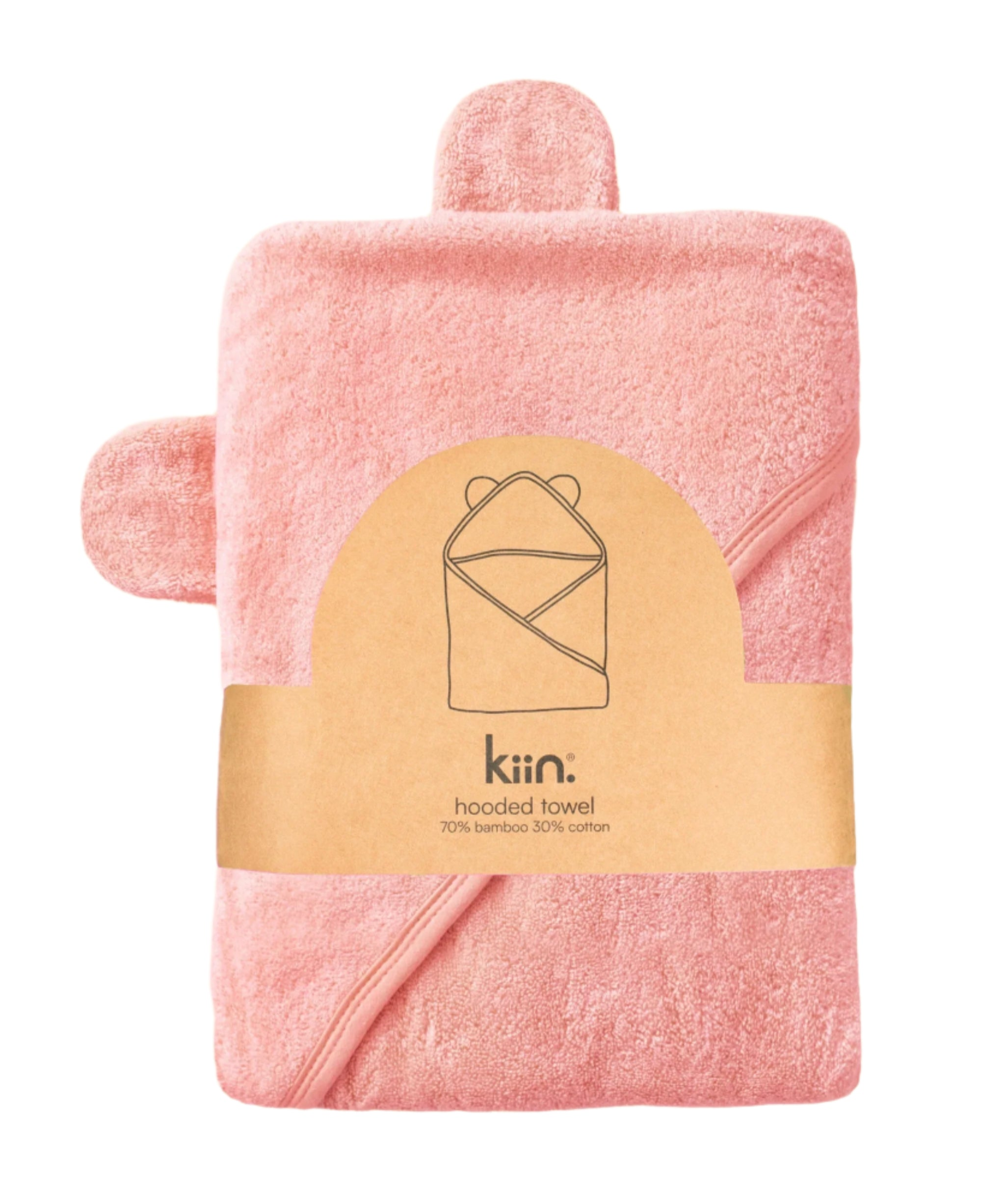 Kiin hooded towel peony