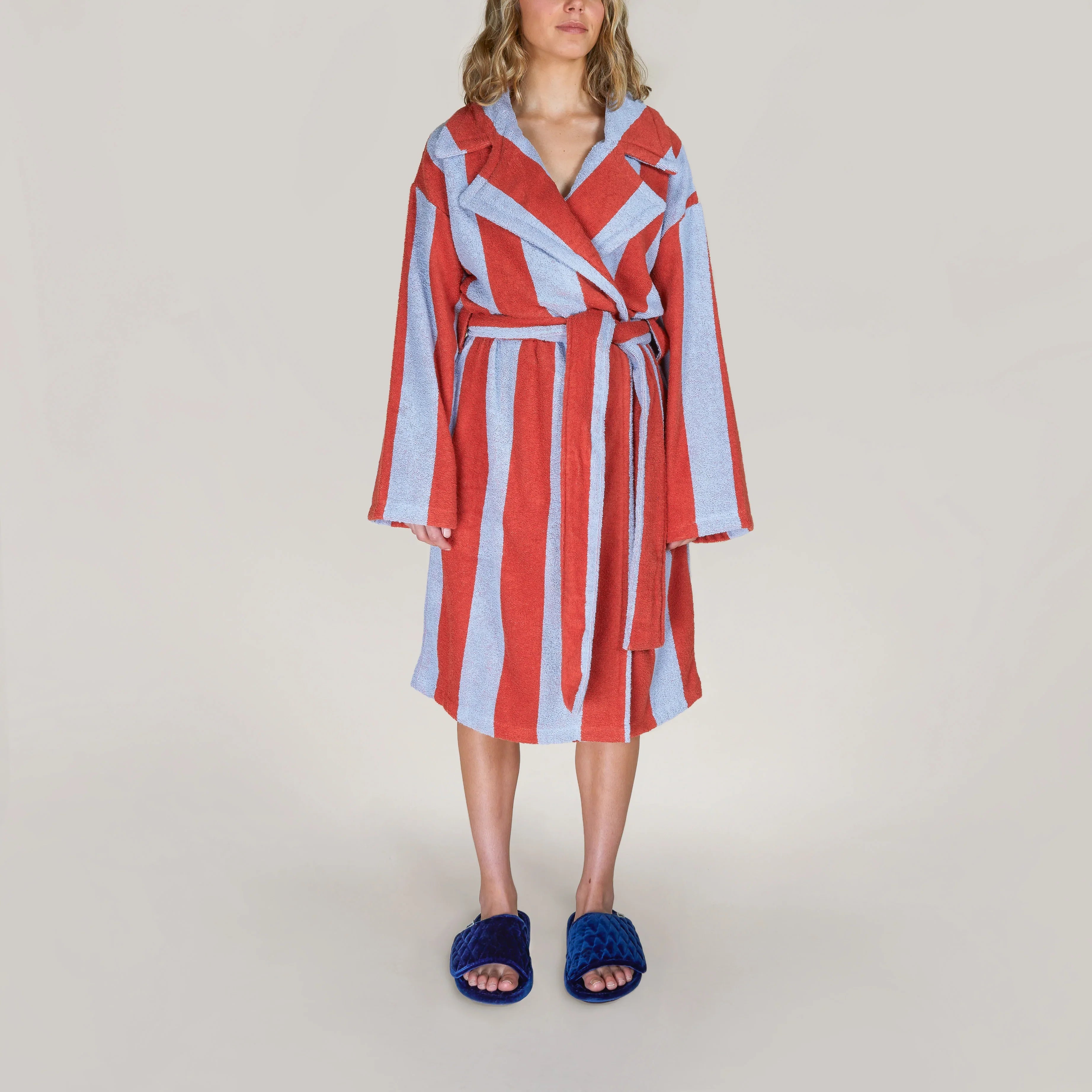 hommey robe picnic stripe