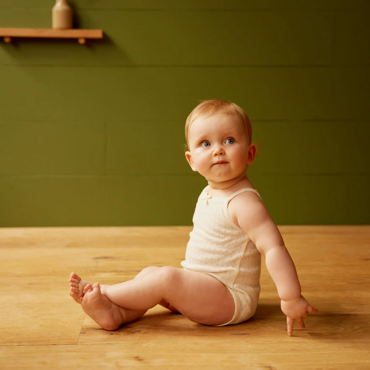 Pointelle nature baby camisole